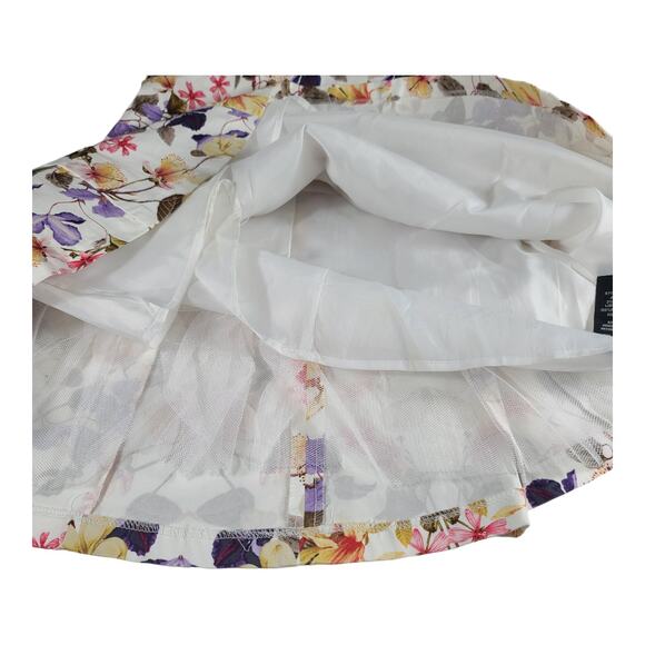 RN Studio Ronnie Nicole White Red Pink Green Blue Floral Dress Lined NEW Size 12 - Picture 6 of 6